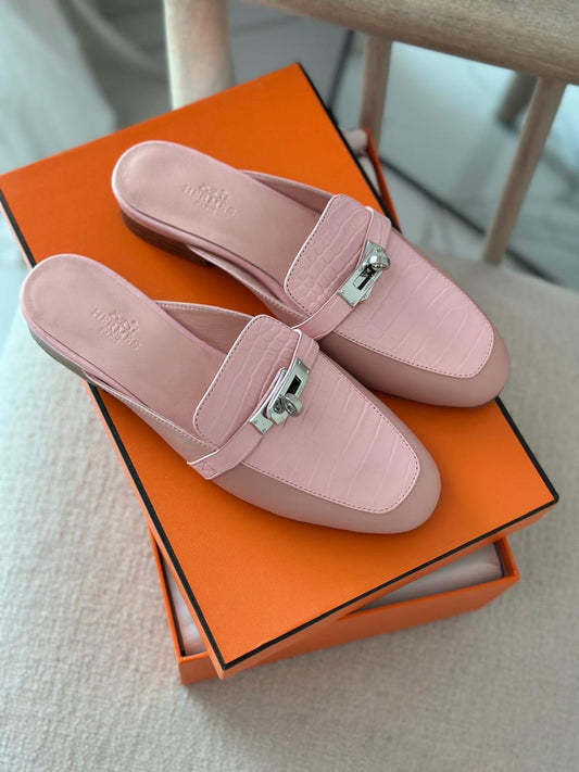 Hermes mules - crocodile