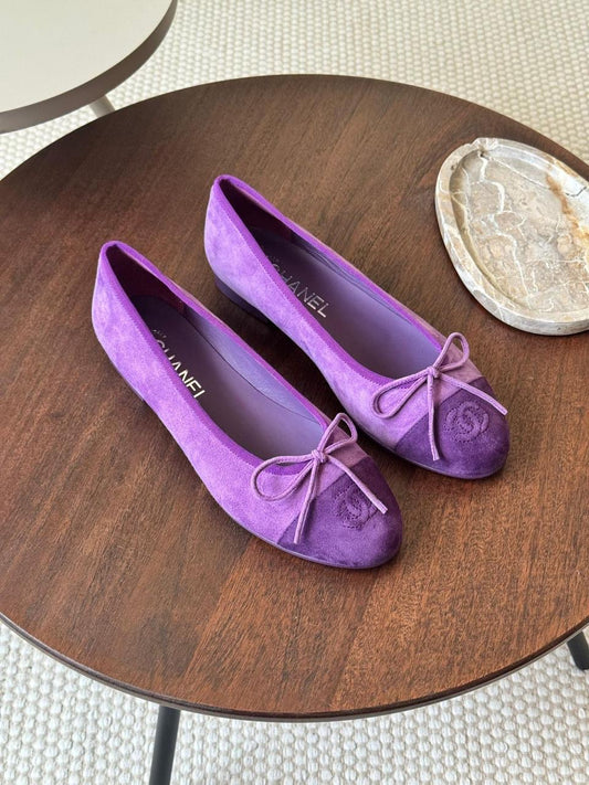 Chanel ballerina suede