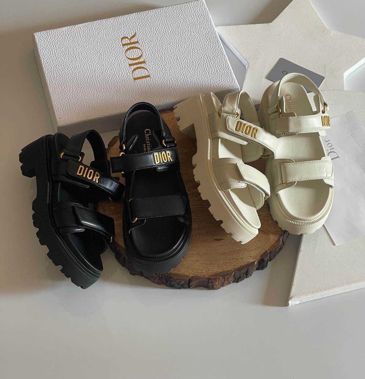 Dior sandals.
