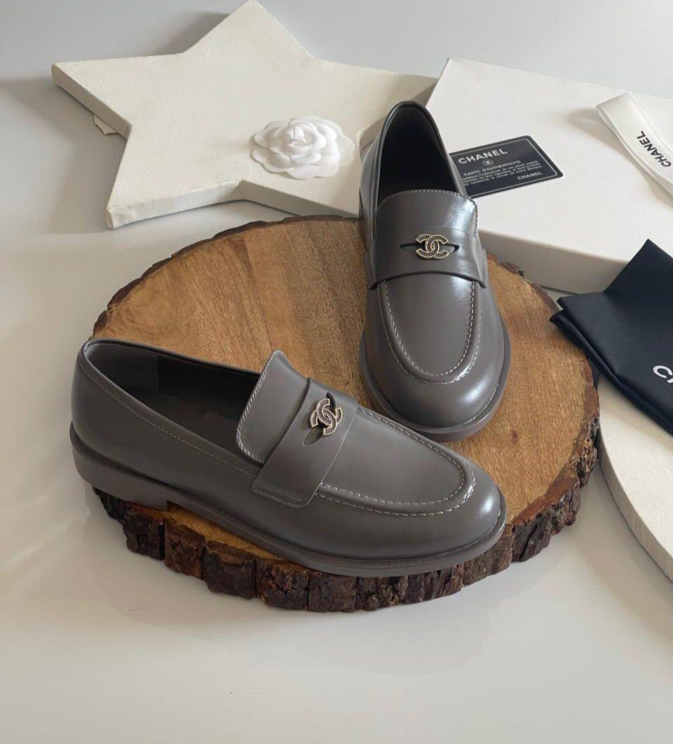 Chanel loafer grey