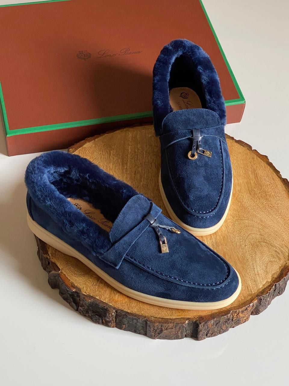 Loro piana loafers with fur