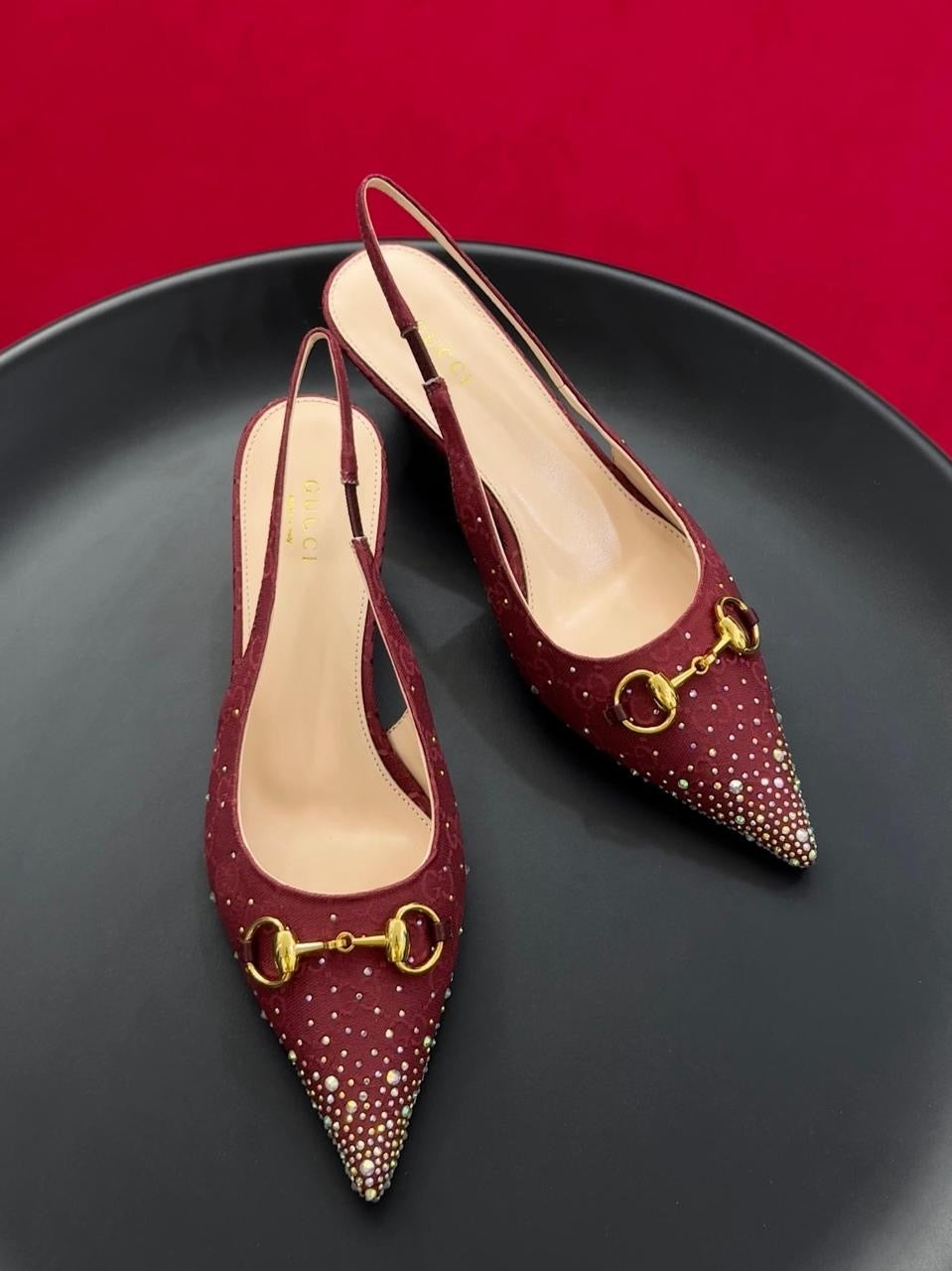 Gucci heels maroon