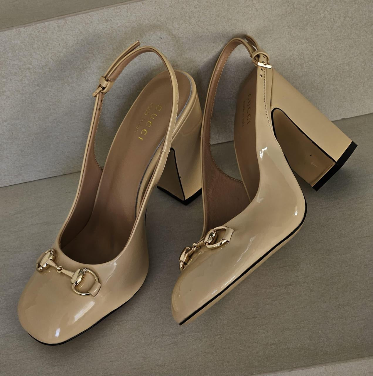 Gucci heels nude