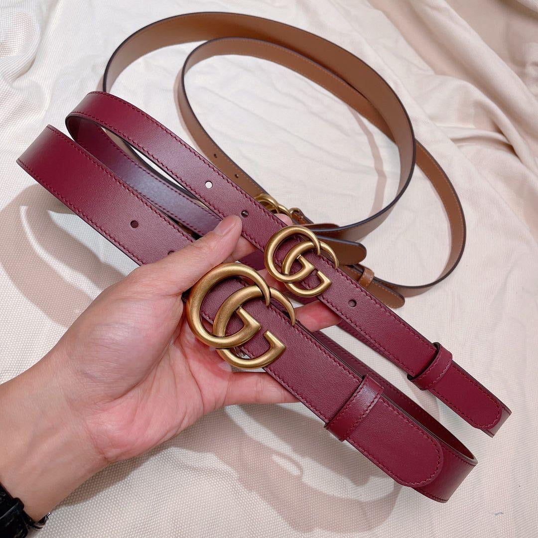 Gucci belt maroon