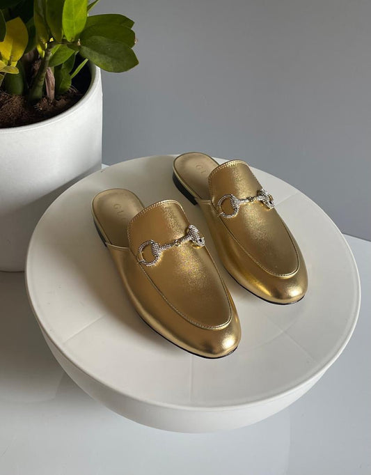 Gucci mules - gold
