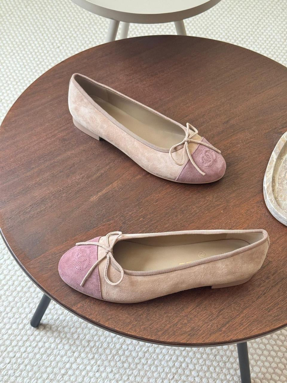 Chanel ballerina suede