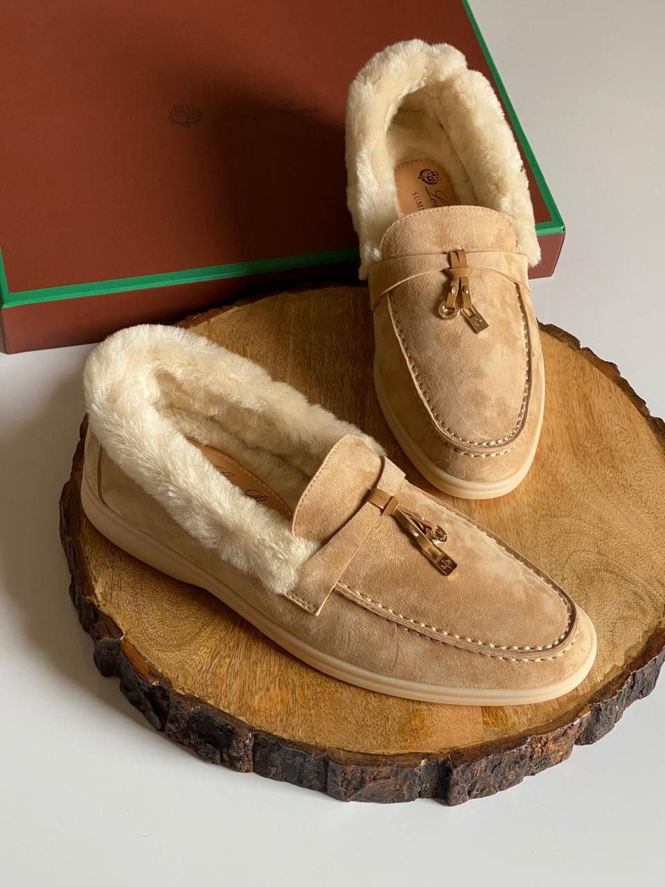 Loro piana loafers with fur