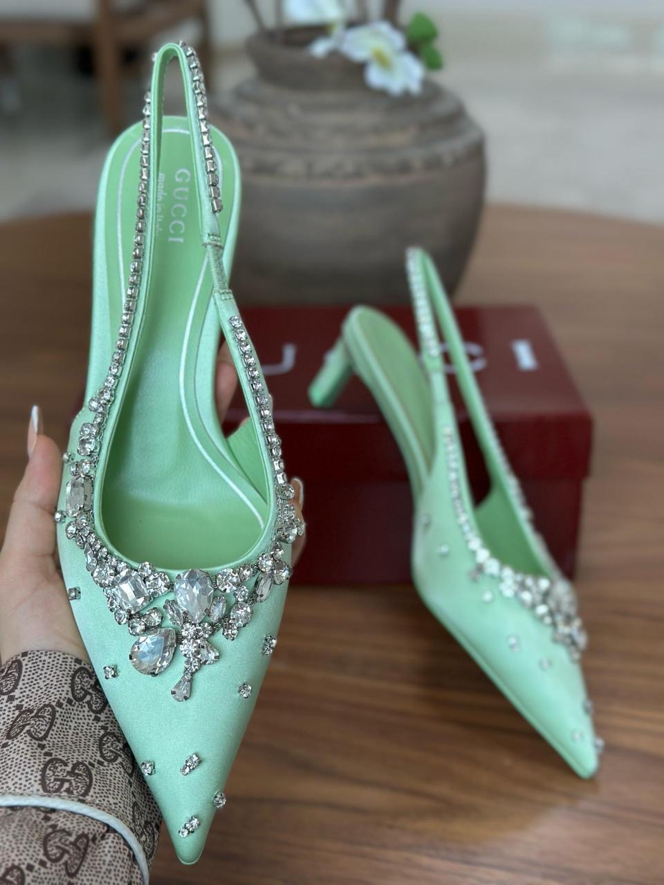 Gucci heels - light green