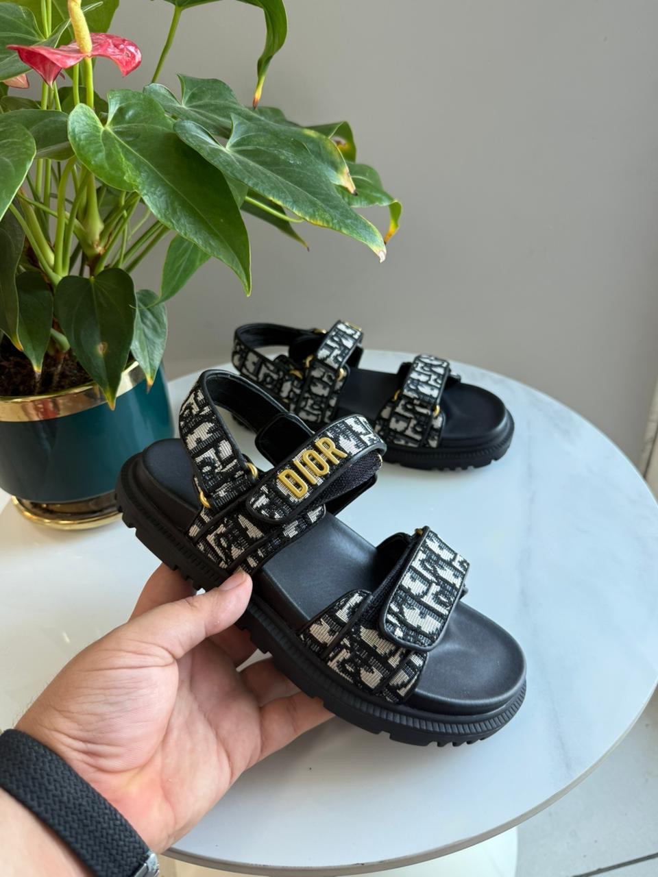 Dior sandals.