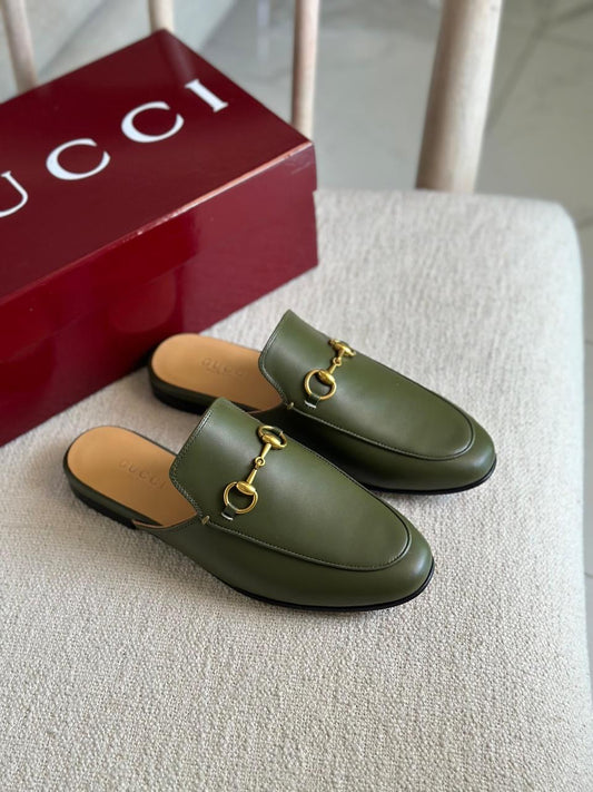 Gucci mules - olive green