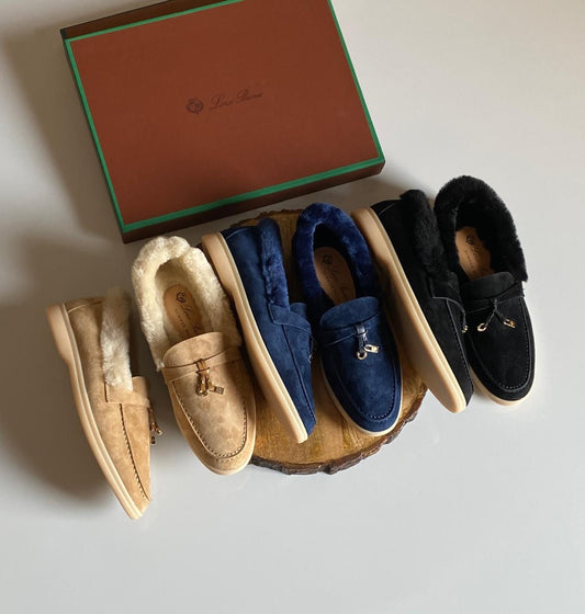 Loro piana loafers with fur