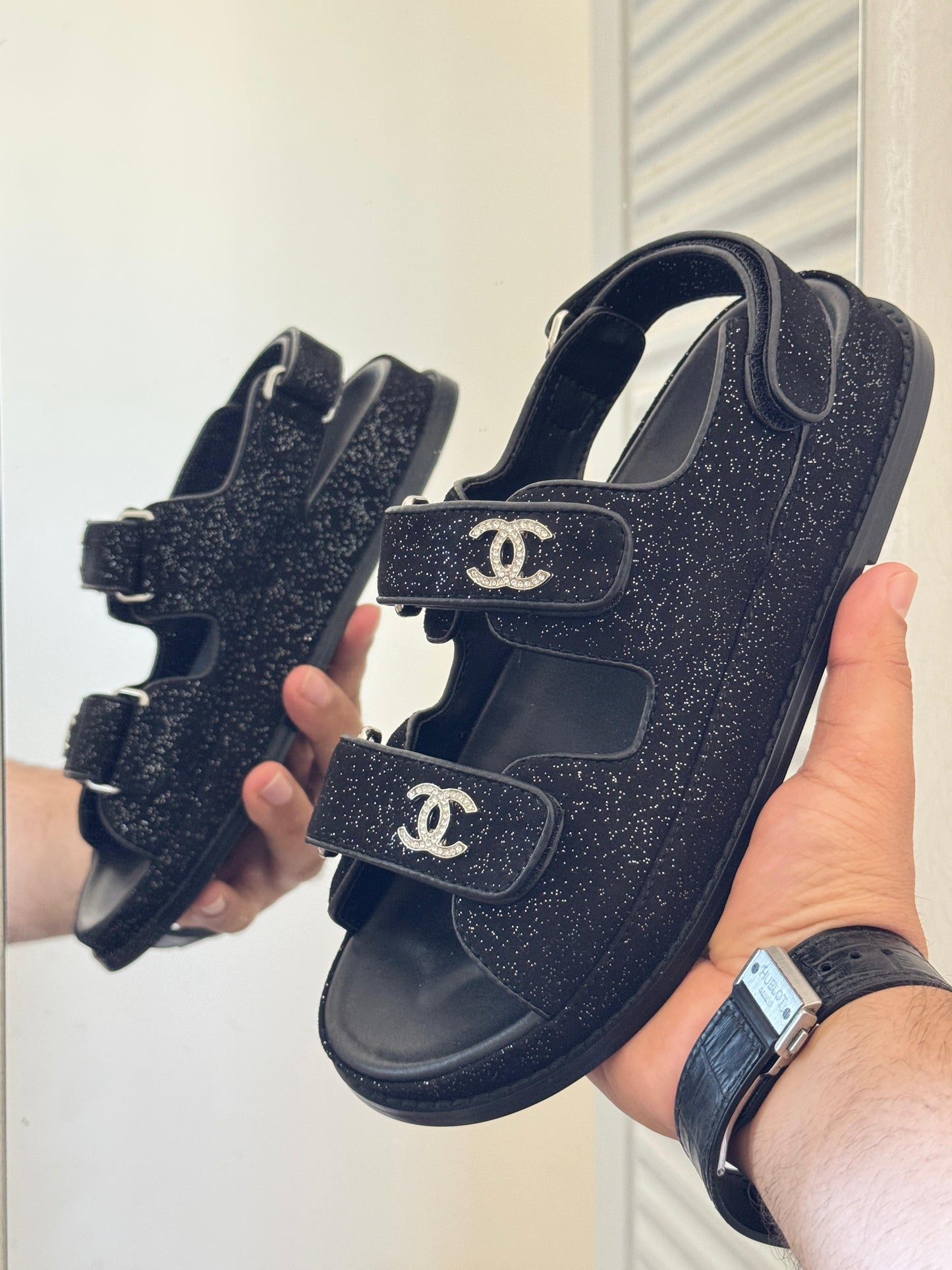 Chanel sandals.