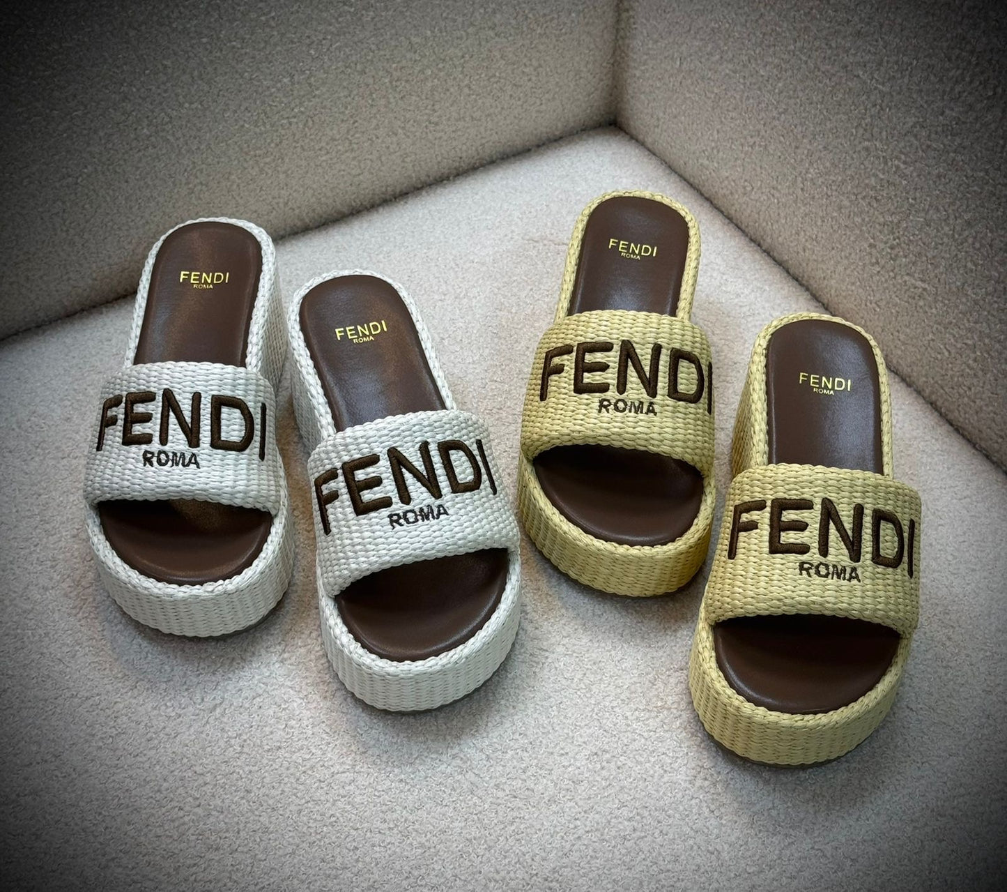 Fendi slippers - wedges