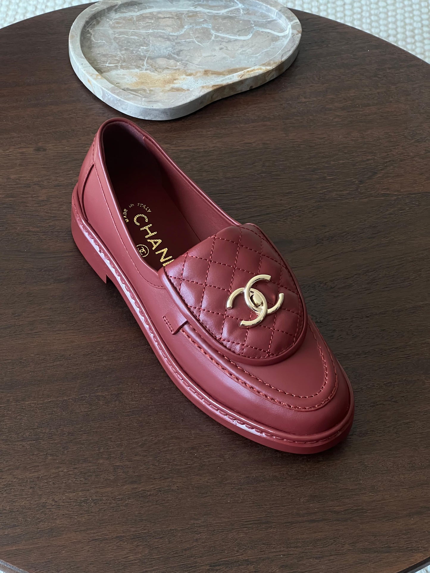 Chanel loafers - maroon