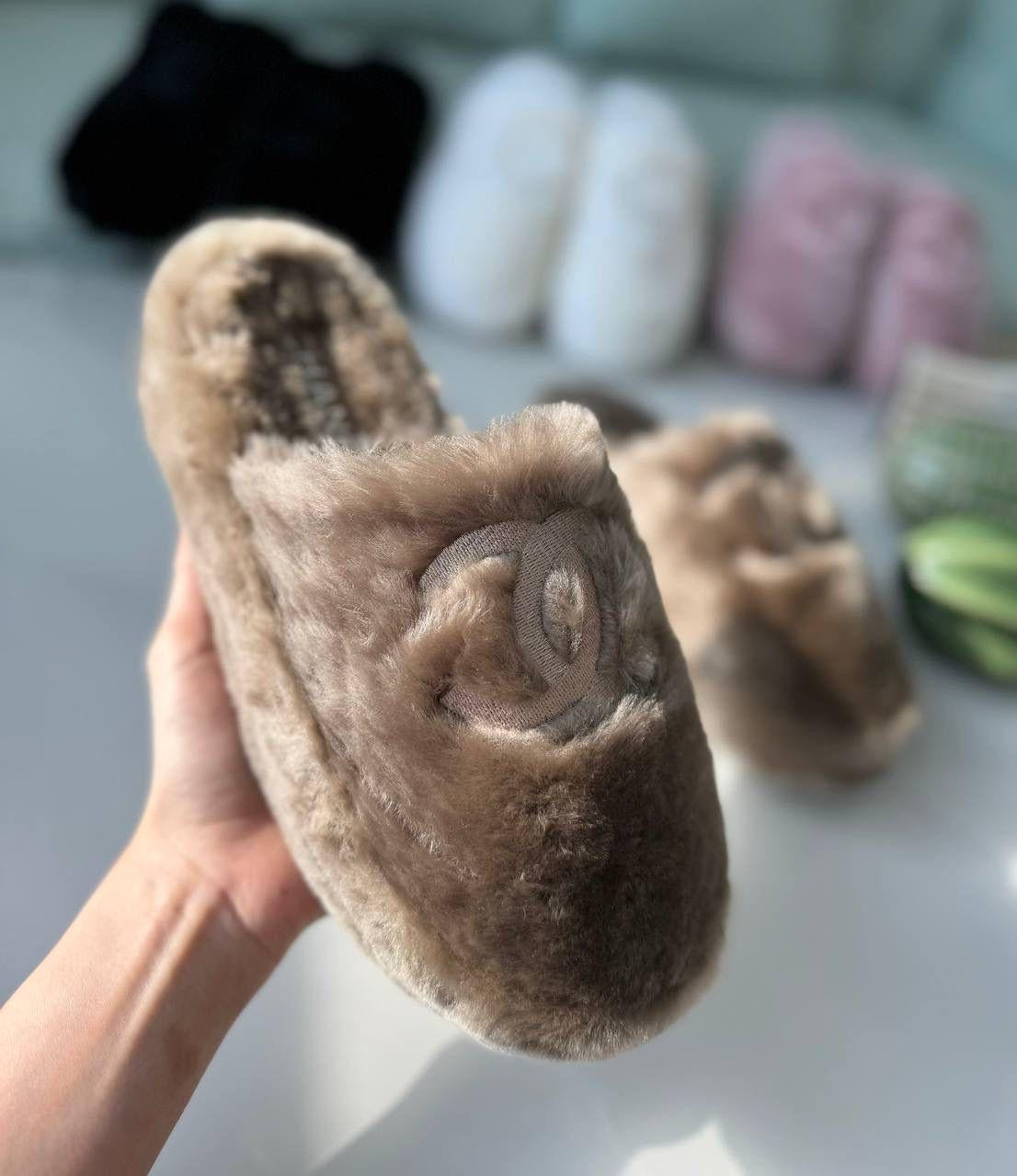 Chanel mules with fur