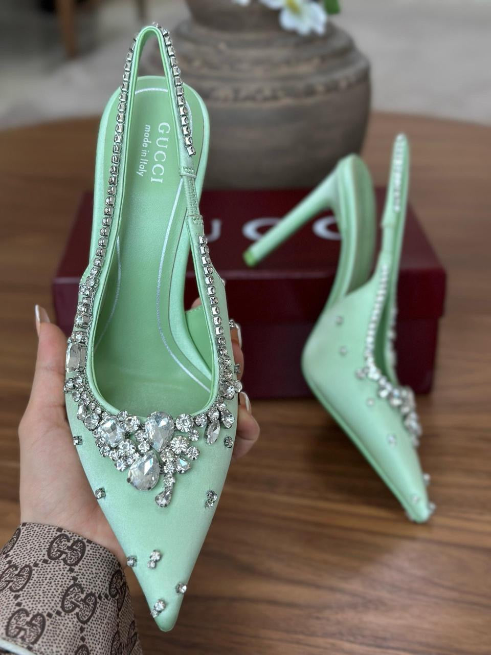 Gucci heels - light green