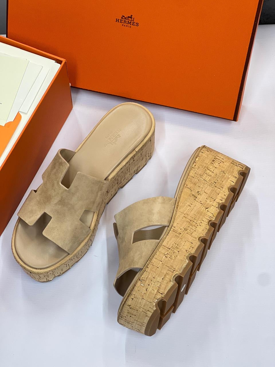 Hermes slippers - wedges