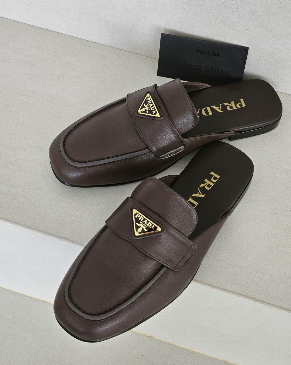 Prada mules - brown