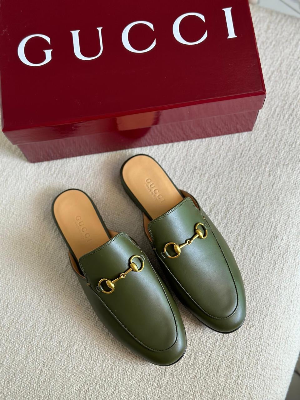 Gucci mules green