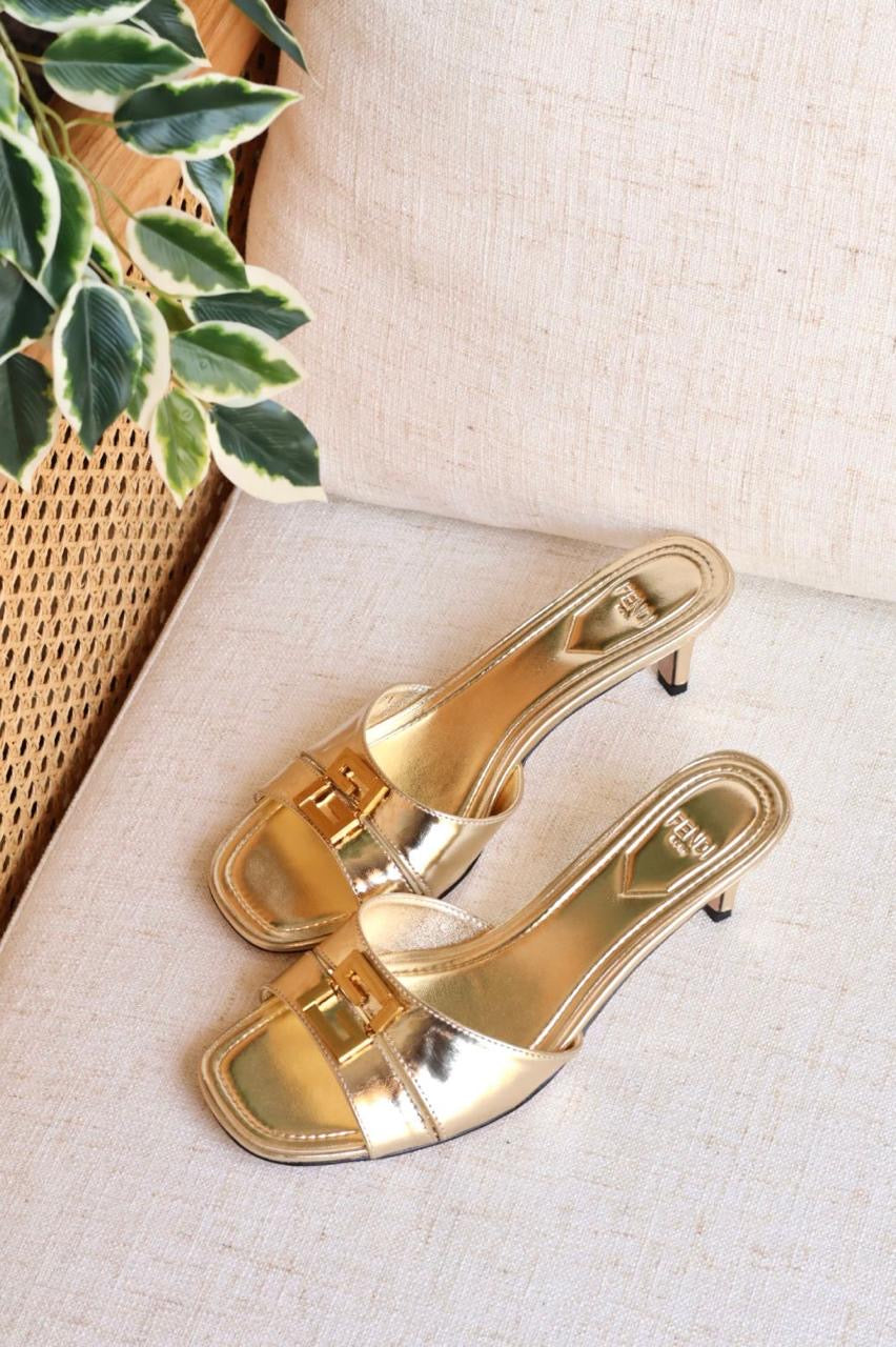 Fendi heels and sandals heels - gold