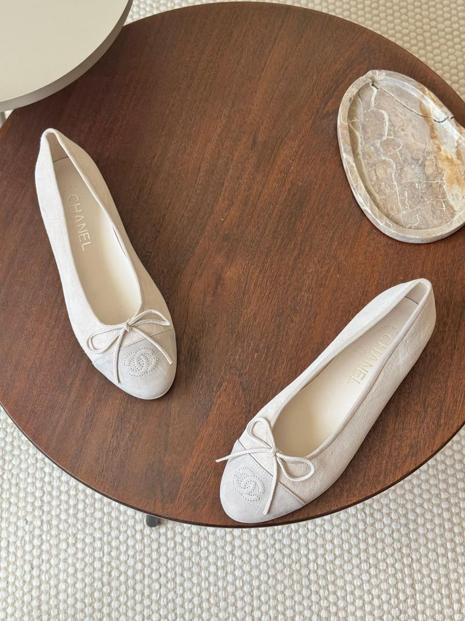 Chanel ballerina suede