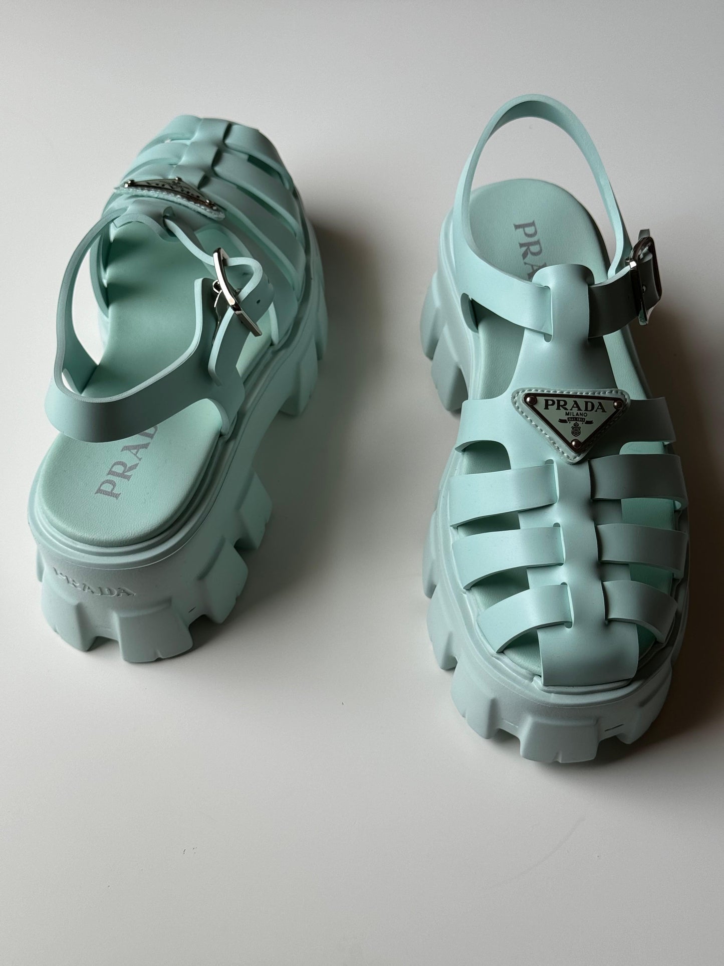 Prada sandals.