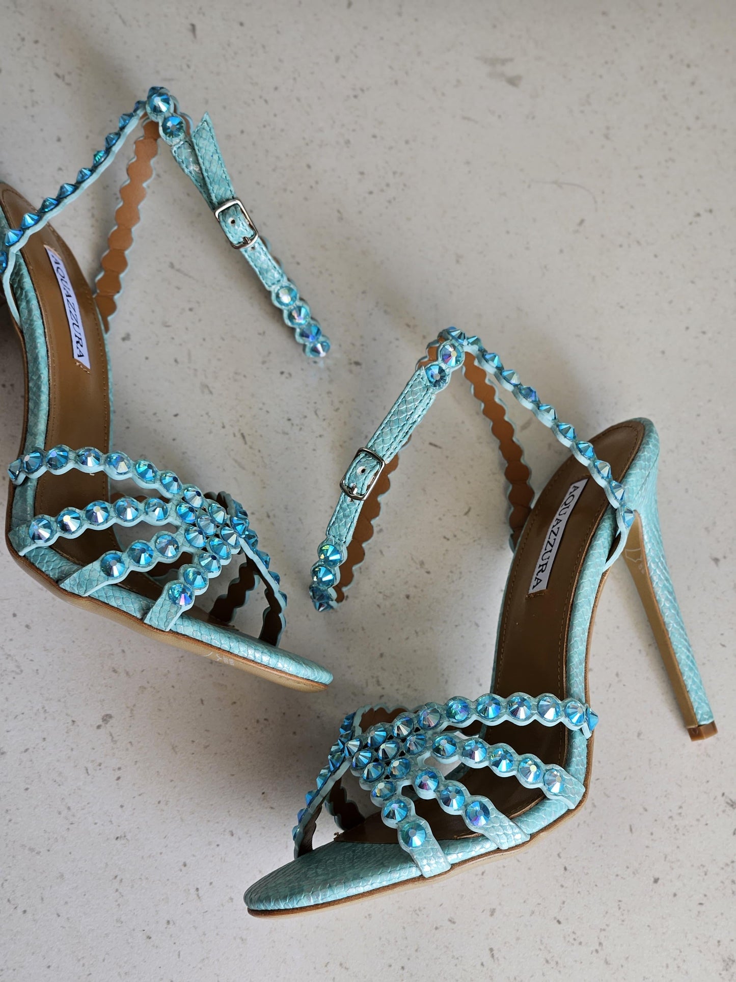 Aquazurra sandals heels - blue