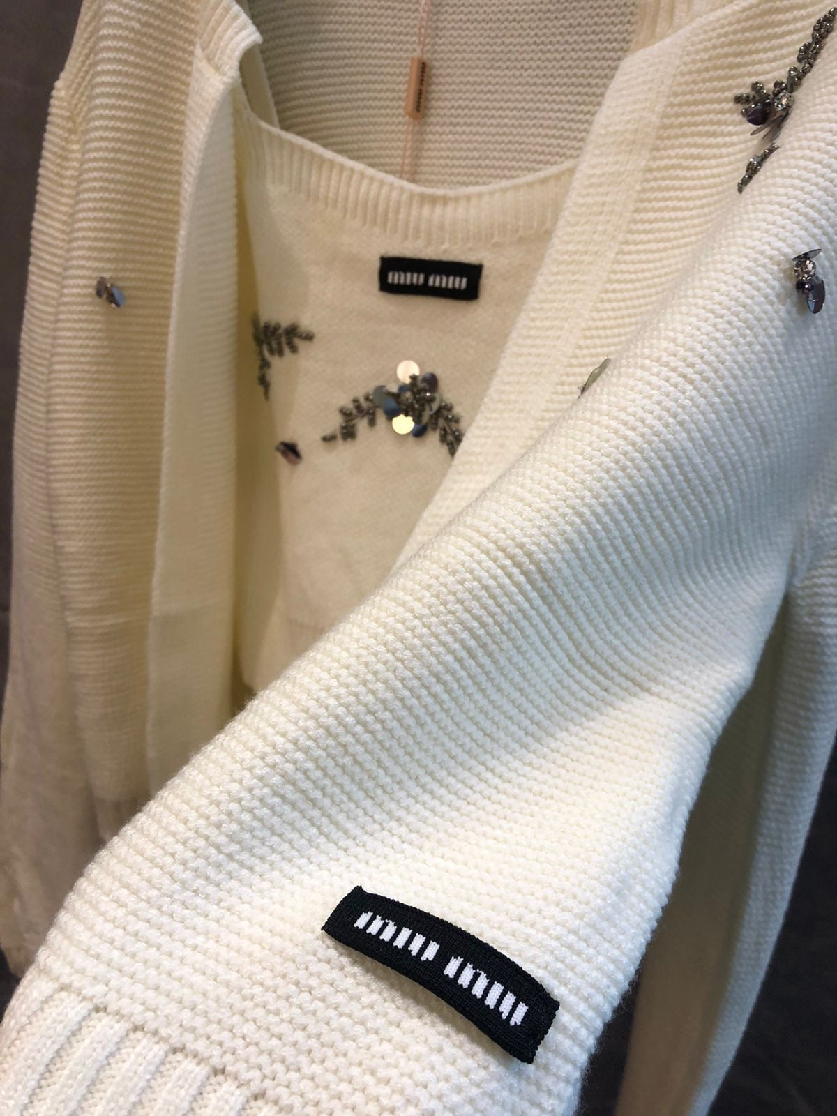 Miu miu cardigan and top