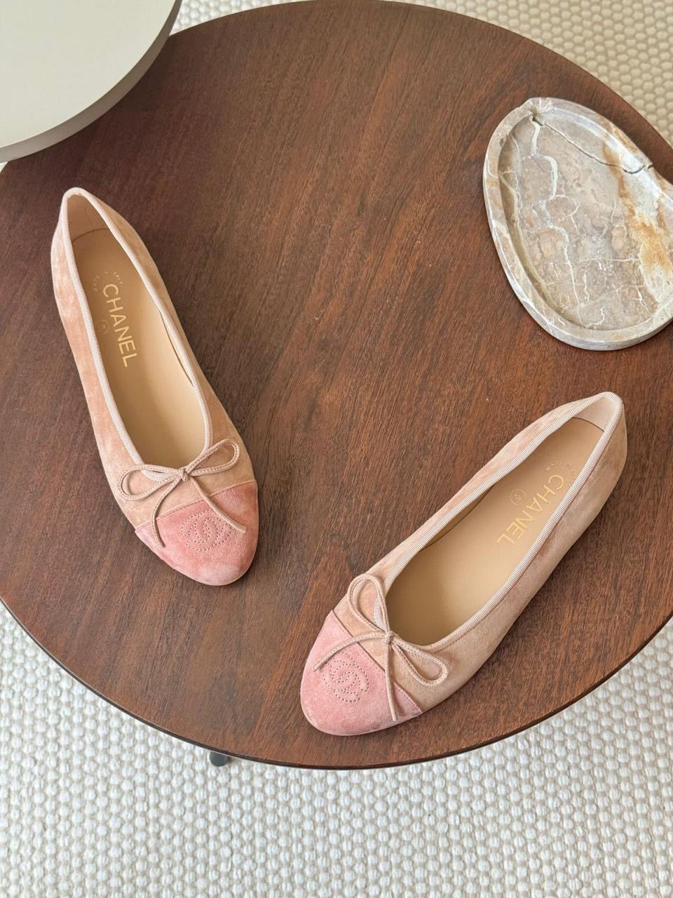 Chanel ballerina suede