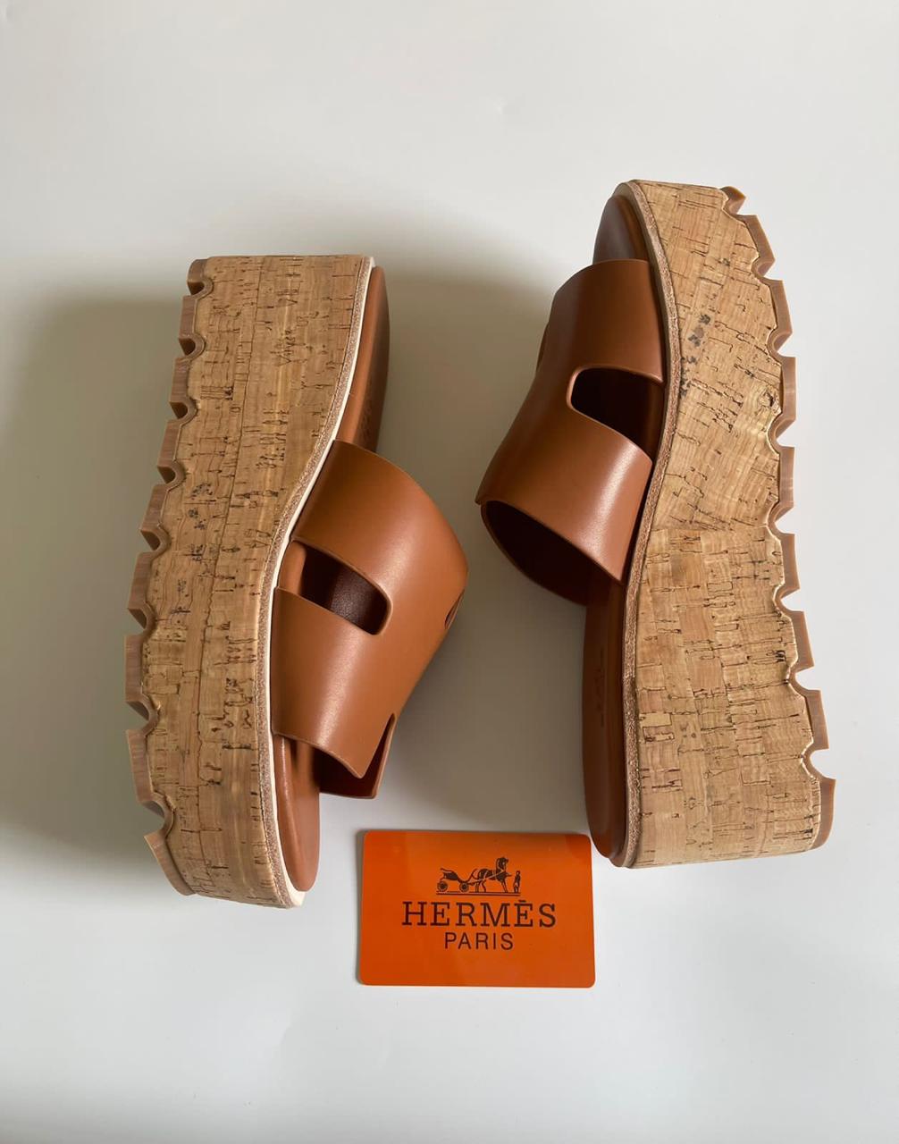 Hermes slippers- wedges