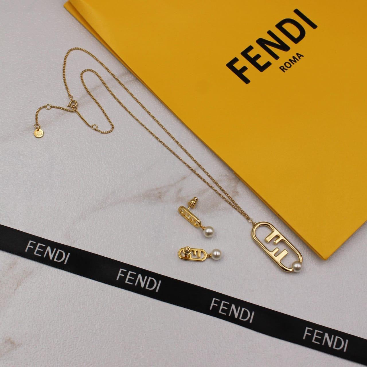 Fendi jewelry set - earrings & necklace