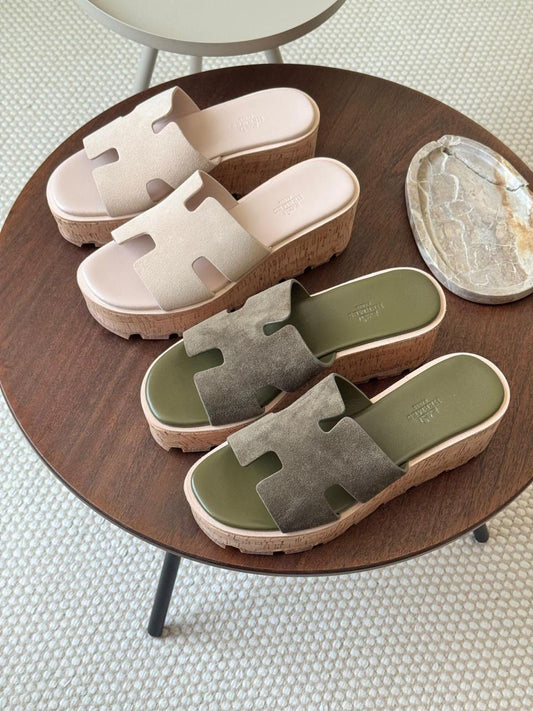 Hermes slippers - wedges