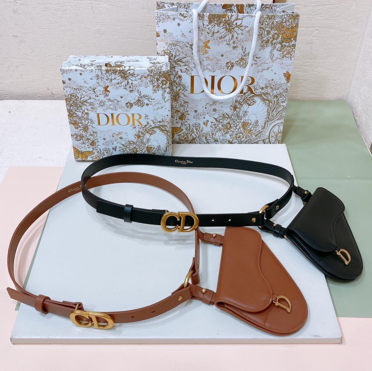 Dior belt with bag