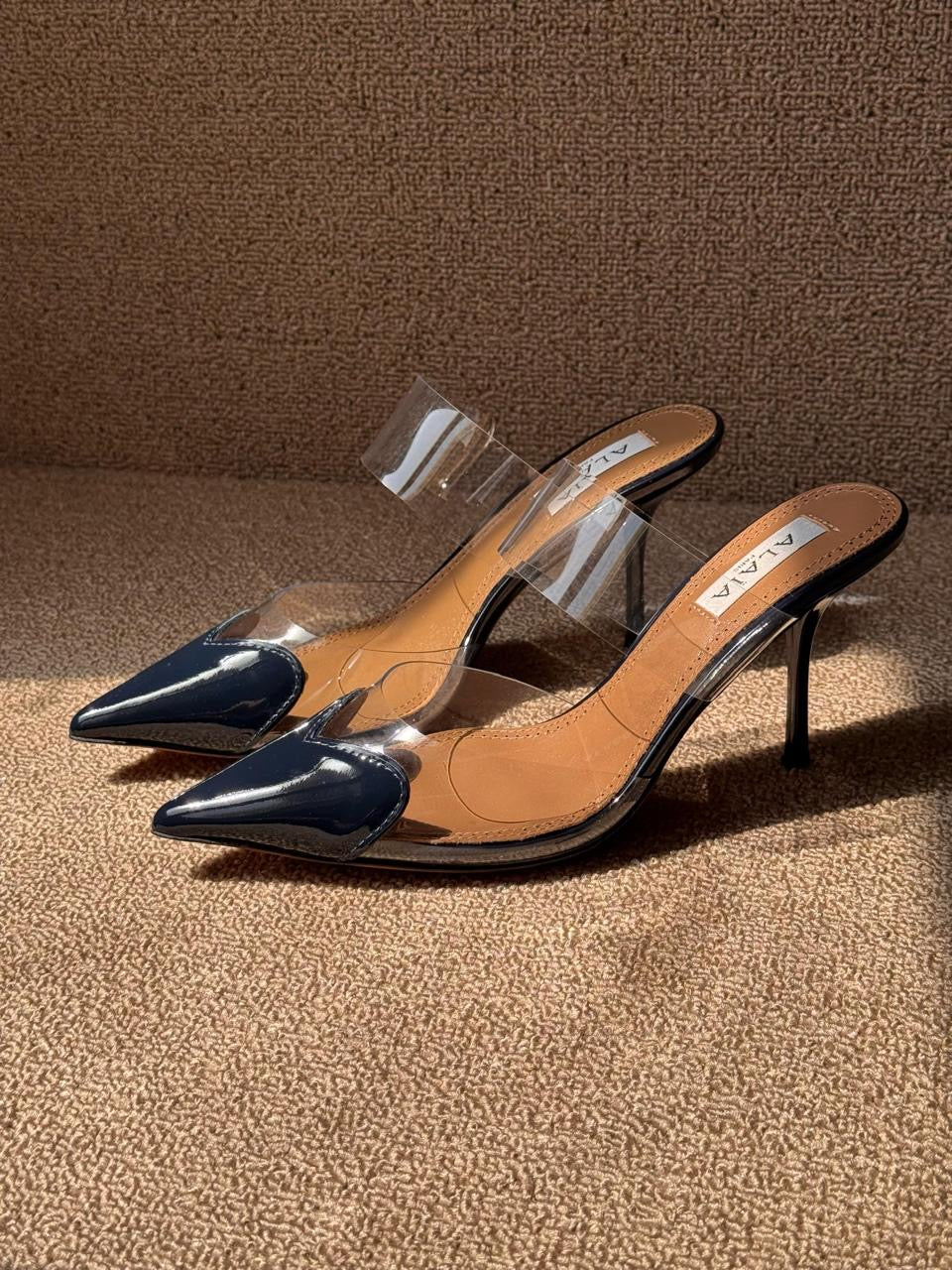 Alaia heels navy blue