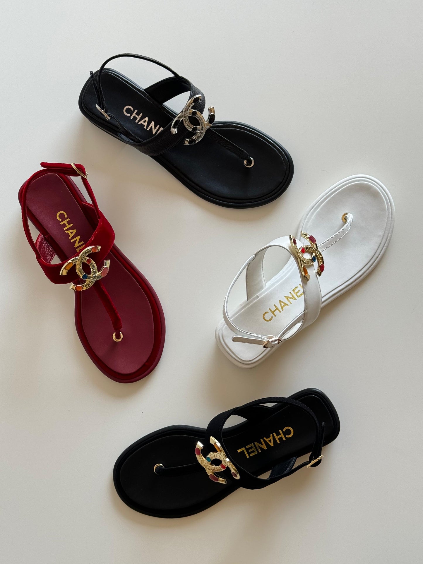 Chanel sandals.