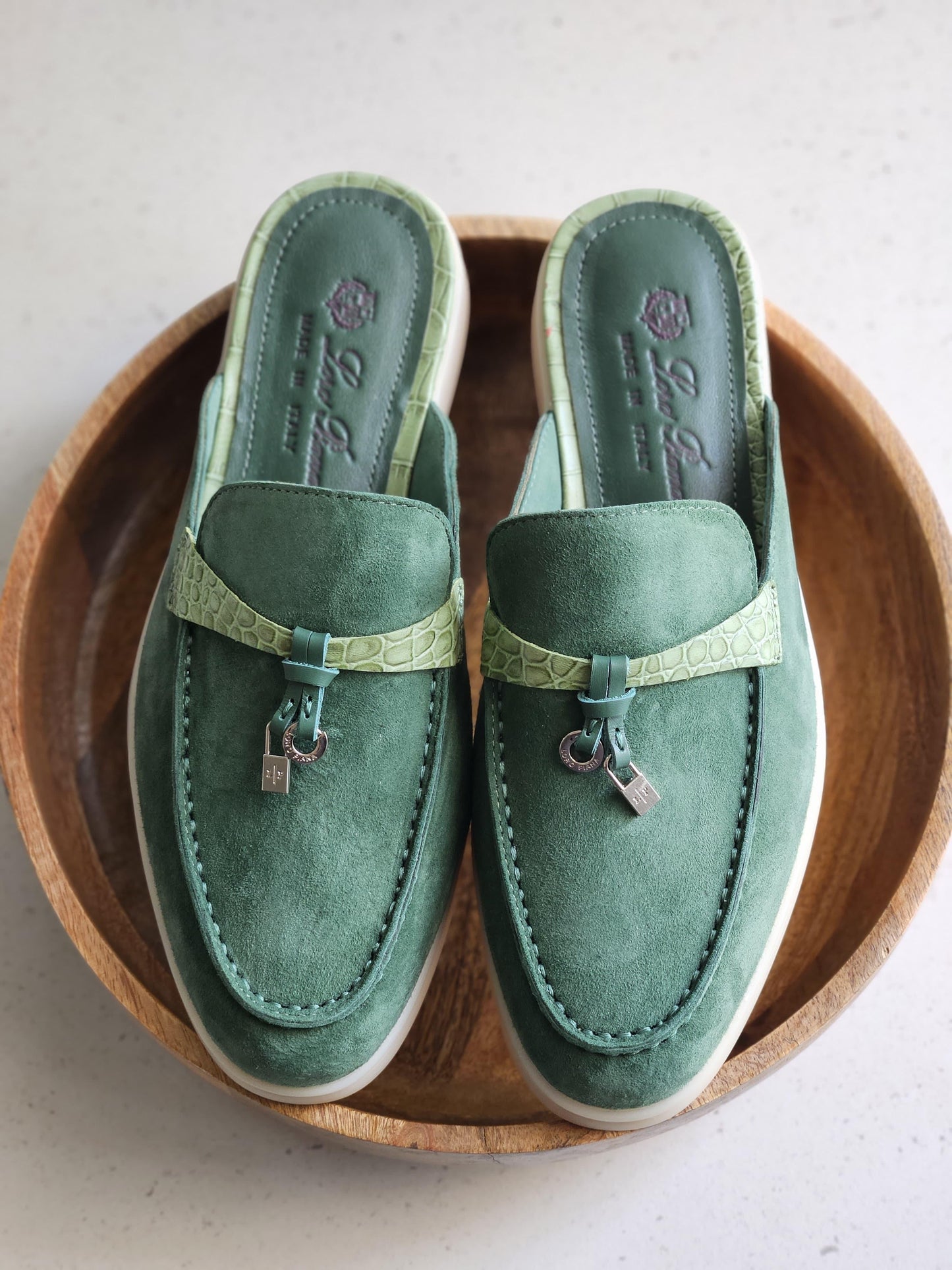Loro piana mules - crocodile