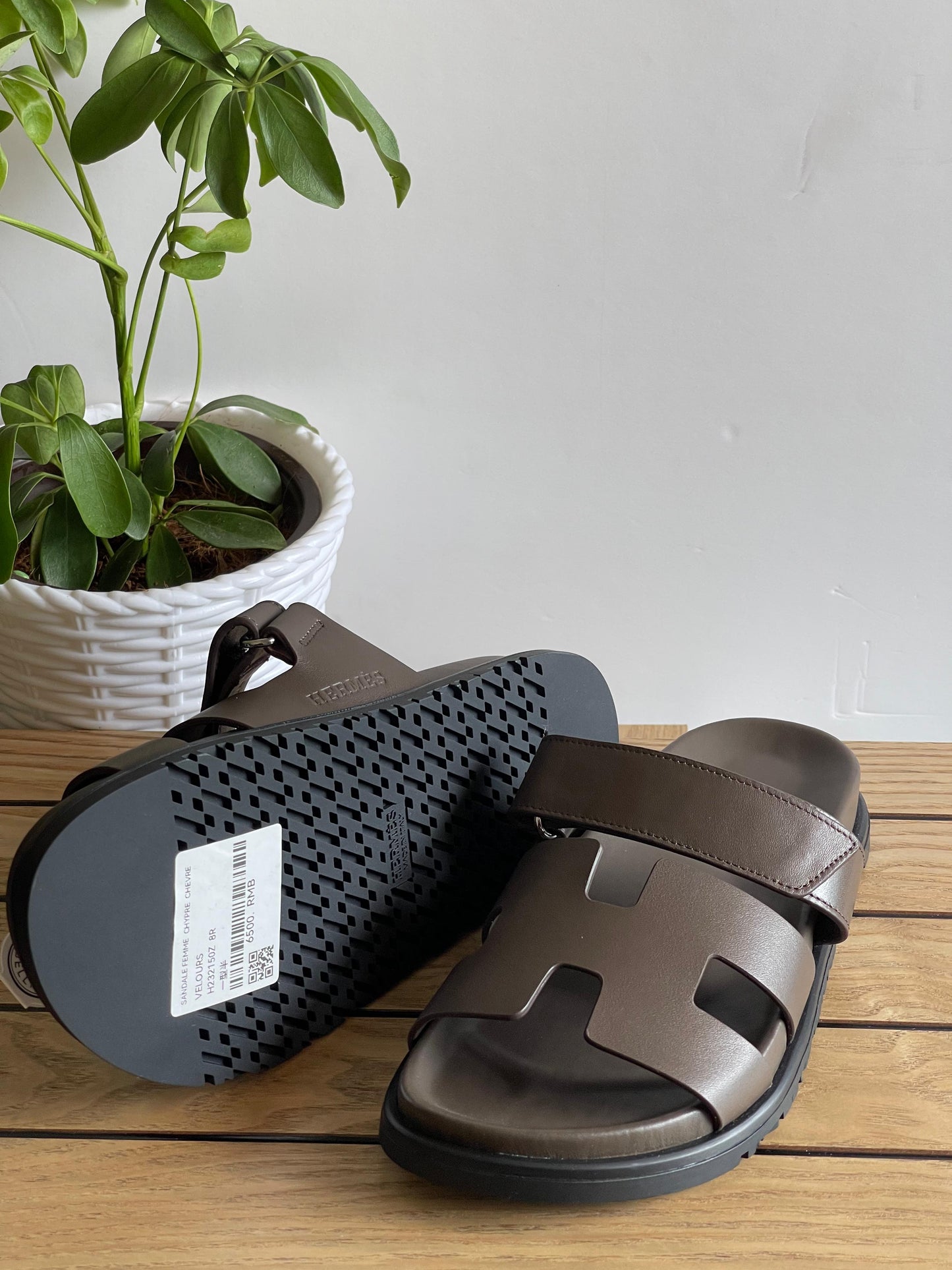 Hermes slippers - chypre brown