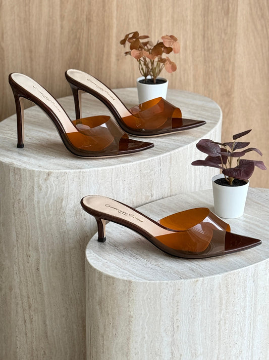 G rossi sandals heels - brown