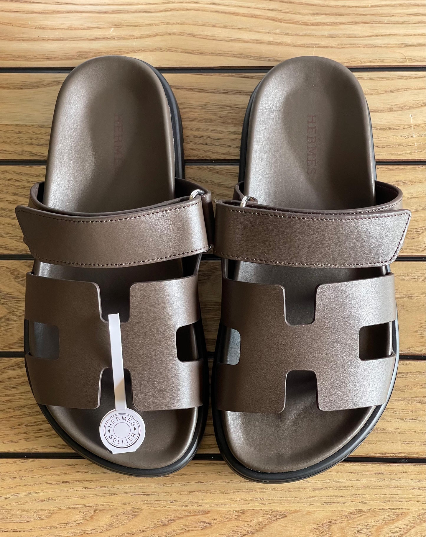 Hermes slippers - chypre brown