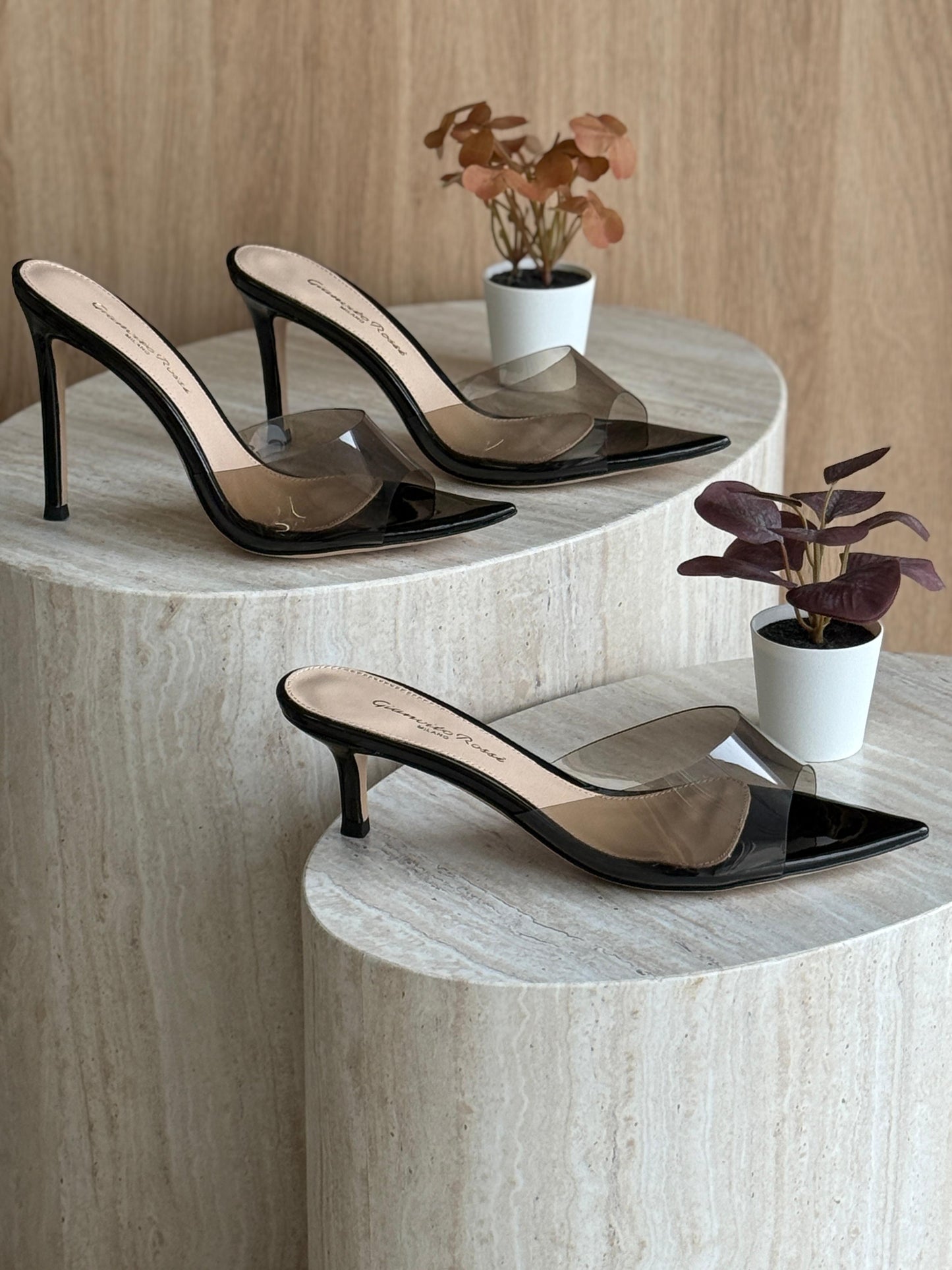 G rossi sandals heels - black