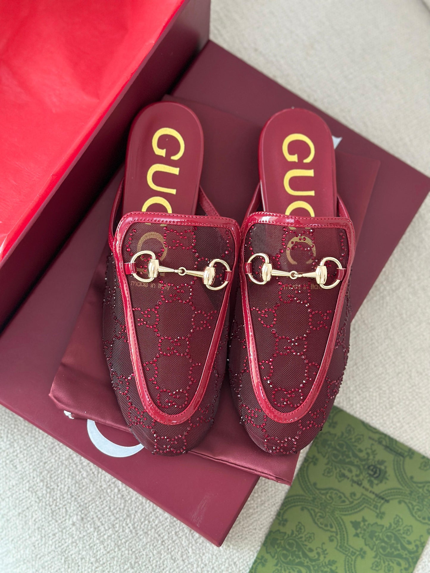 Gucci mules - red maroon