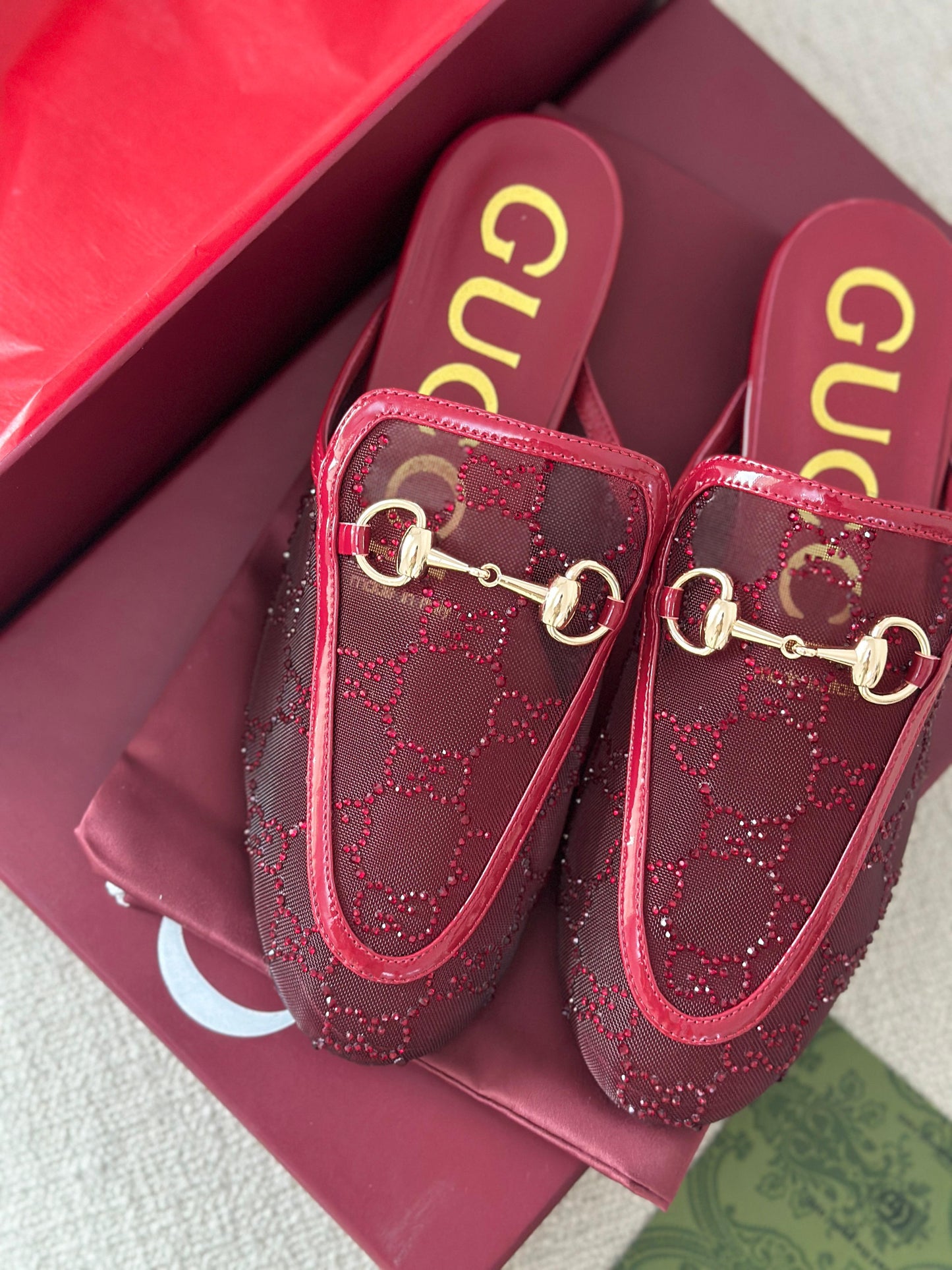Gucci mules - red maroon