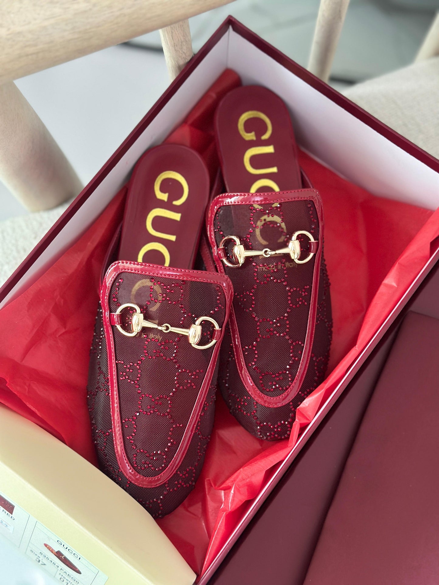 Gucci mules - red maroon