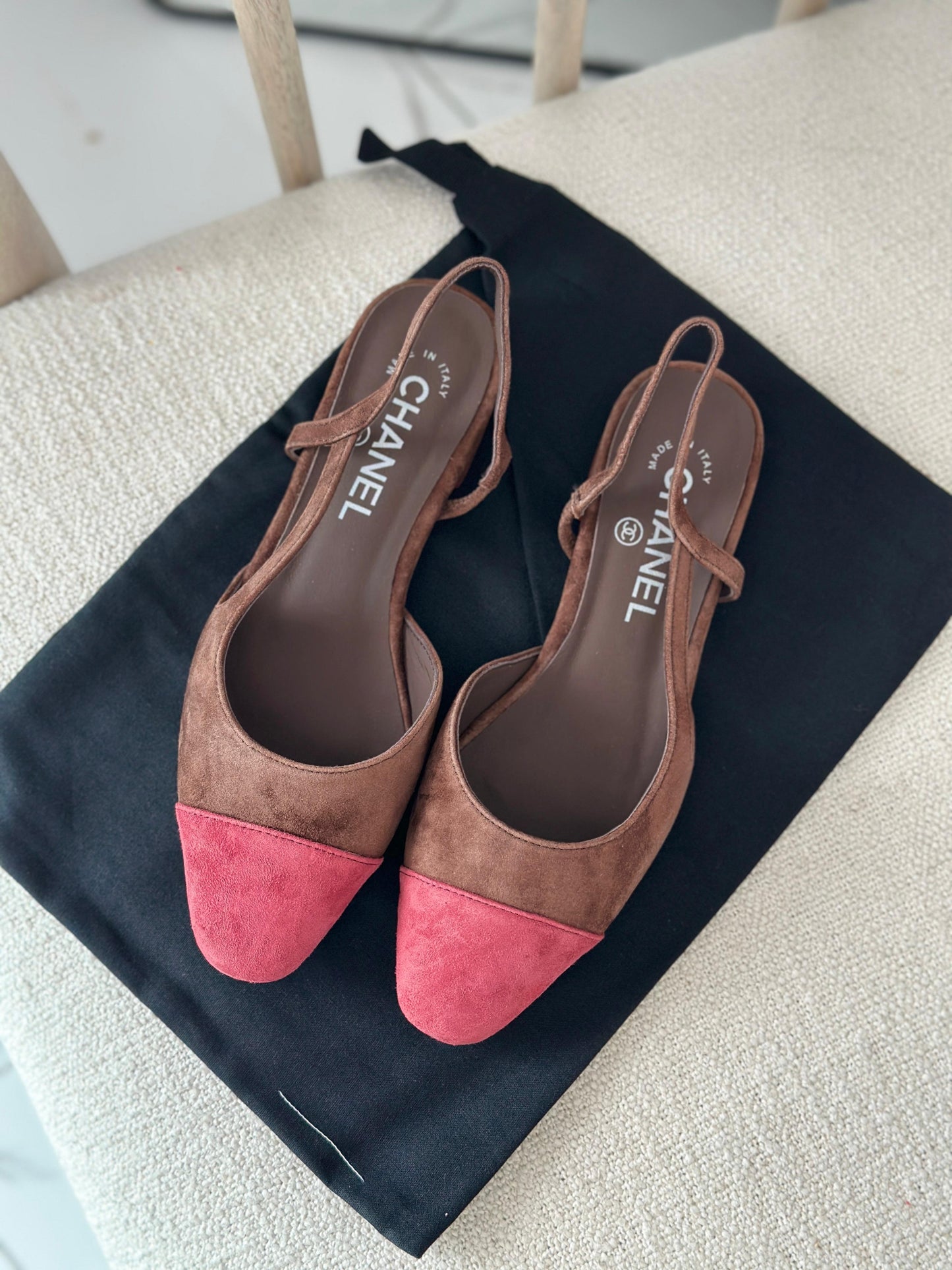 Chanel heels suede - low heels flat
