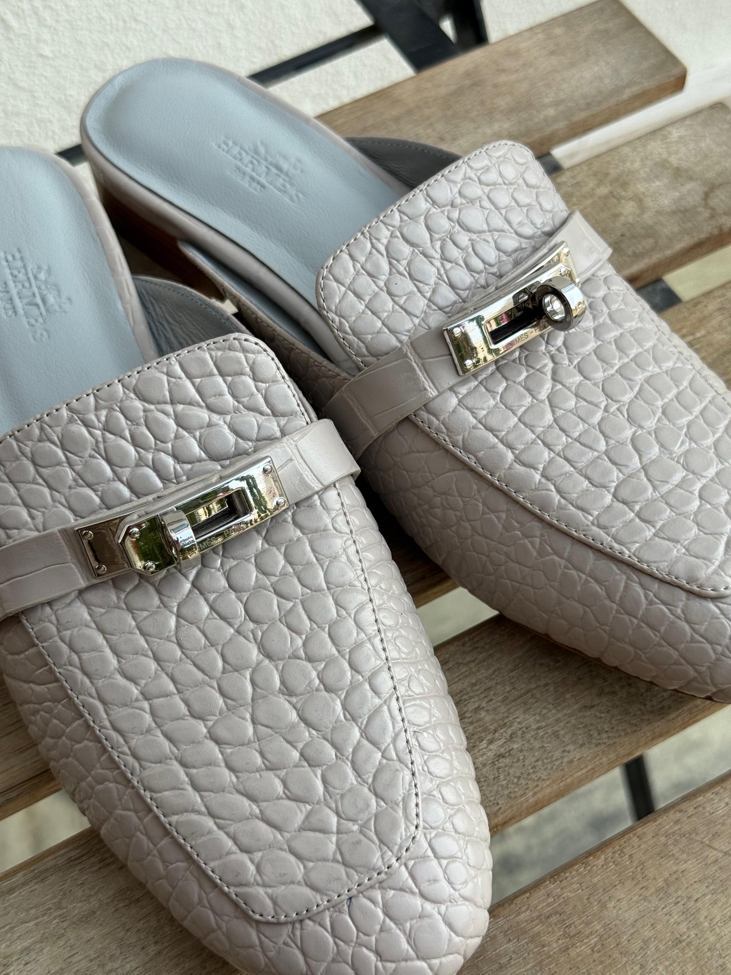 Hermes mules - nude