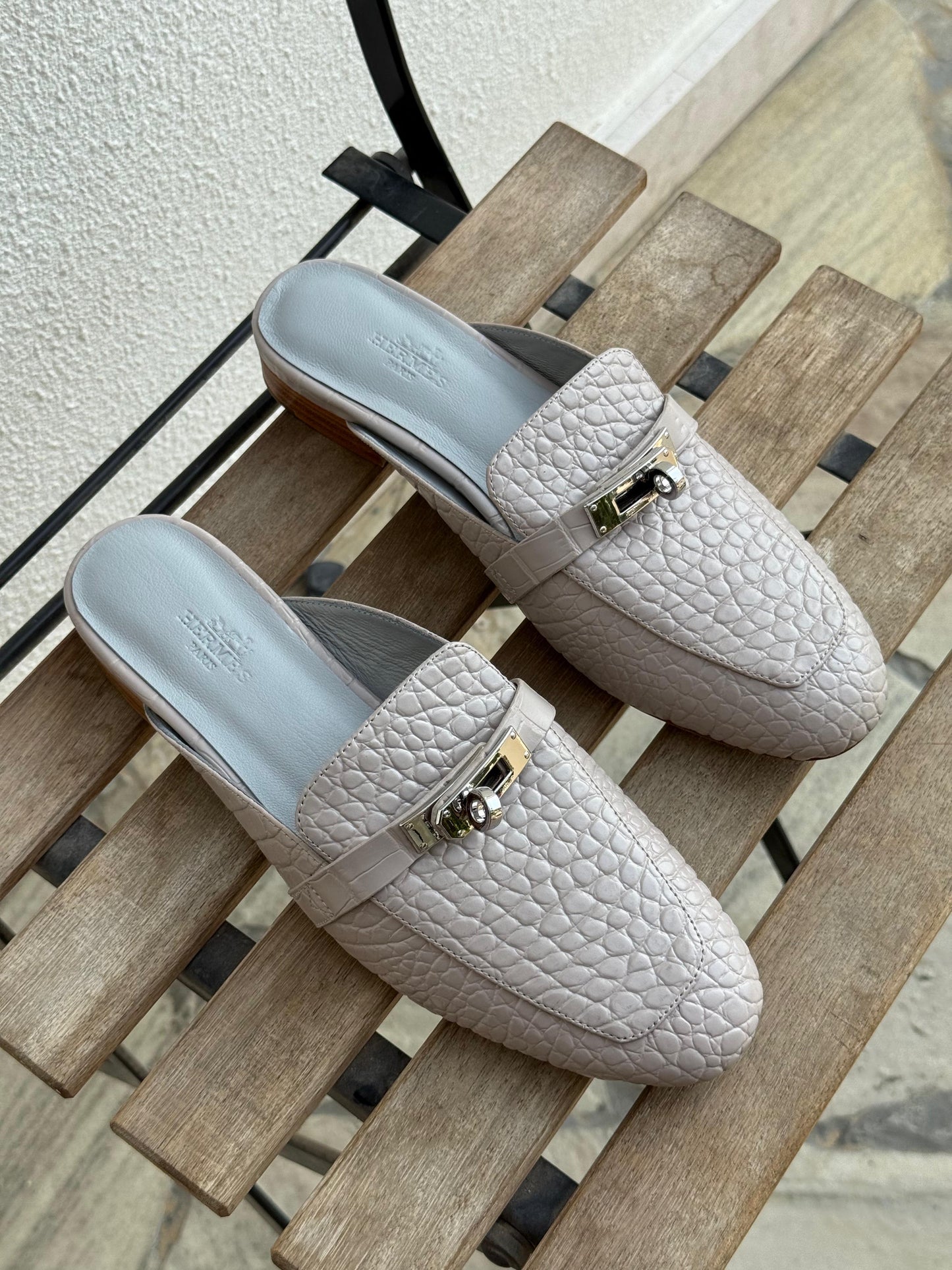 Hermes mules - nude