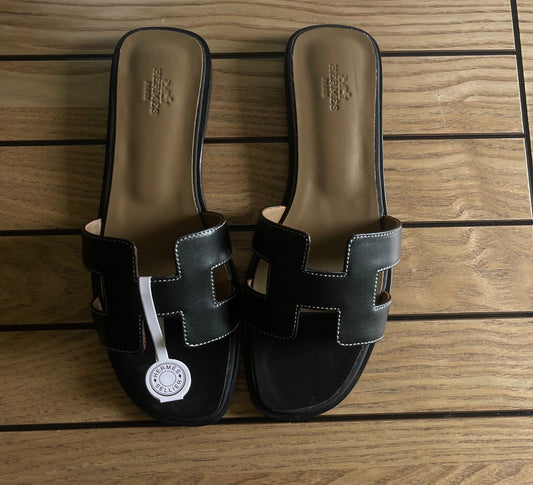 Hermes slippers - soft leather
