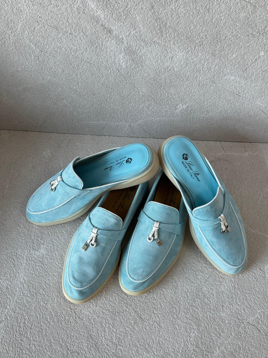 Loro piana loafers & loro piana mules - light blue