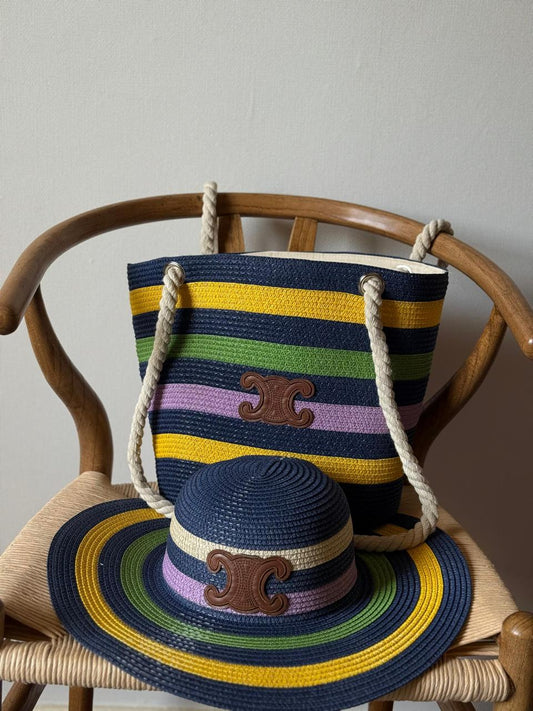 Celine bag tote & hat -beach set