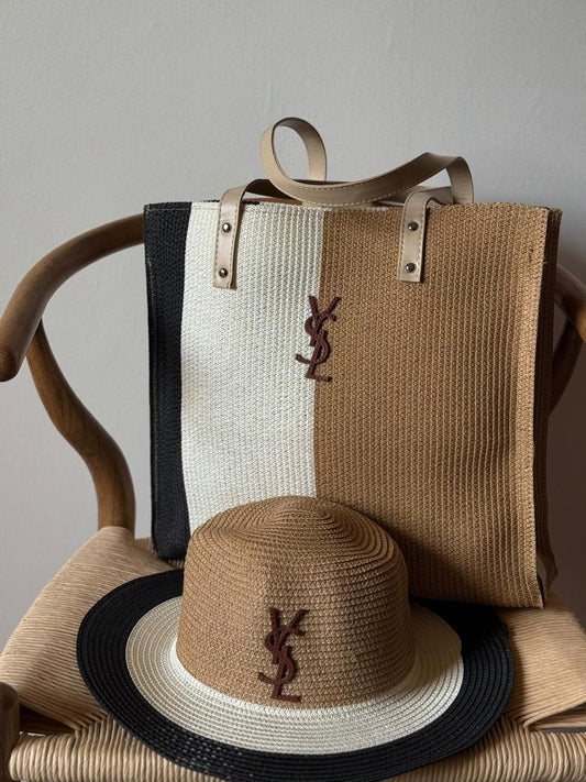 YSL bag tote & hat -beach set